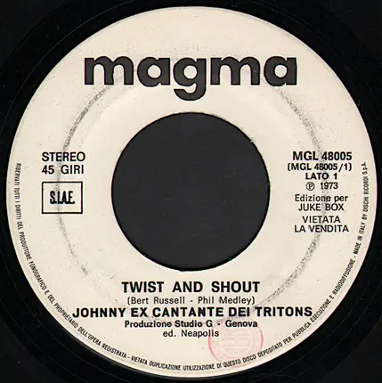 Johnny Ex Cantante Dei Tritons - Twist And Shout