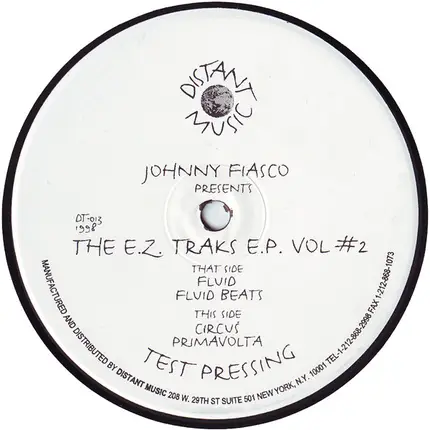 Johnny Fiasco - The E.Z. Traks E.P. Vol #2