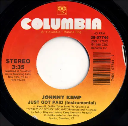 Johnny Kemp - Just Got Paid