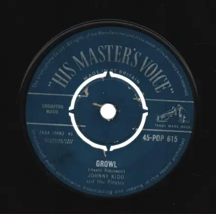 Johnny Kidd & The Pirates - Please Don't Touch  /  Growl