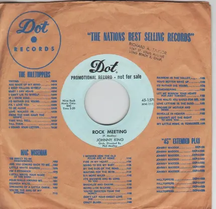 Johnny King - Rock Meeting / Forsake Me Not