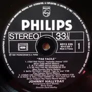 LP - Johnny Hallyday - Pas Facile
