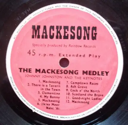 Johnny Johnston And The Keynotes - The Mackesong Medley