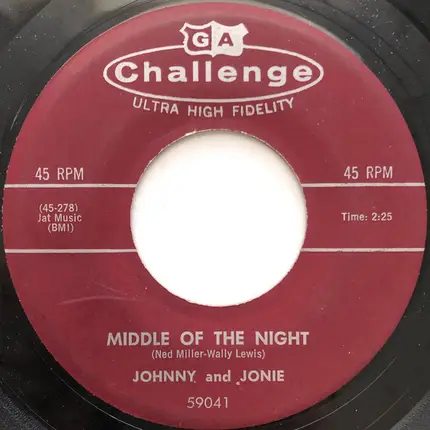 Johnny & Jonie Mosby - Tijuana Jail / In The Middle Of The Night