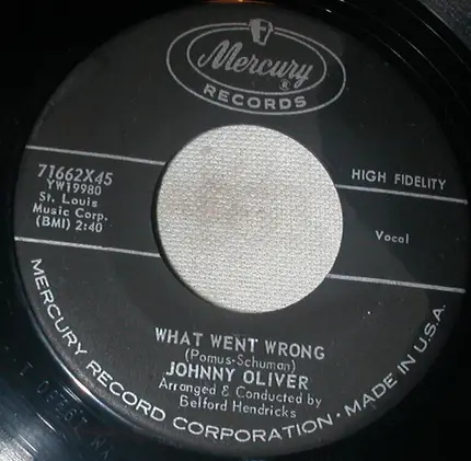 Johnny Oliver - If Ever A Man Needed Someone / What Went Wrong