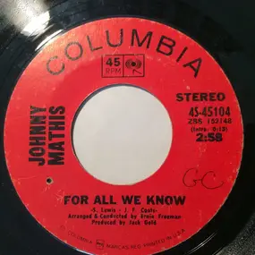 Johnny Mathis - For All We Know / Odds And Ends