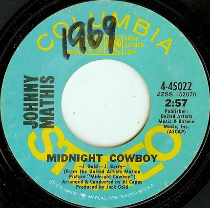 Johnny Mathis - Midnight Cowboy
