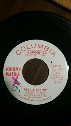 Johnny Mathis - Odds And Ends / For All We Know