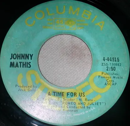 Johnny Mathis - A Time For Us
