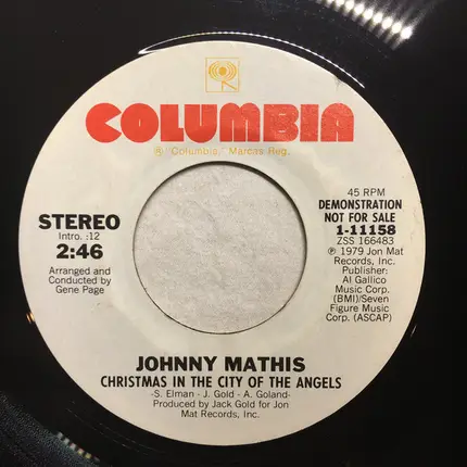Johnny Mathis - Christmas In The City Of The Angels