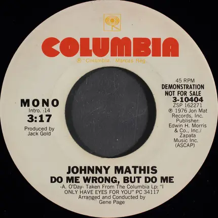 Johnny Mathis - Do Me Wrong, But Do Me