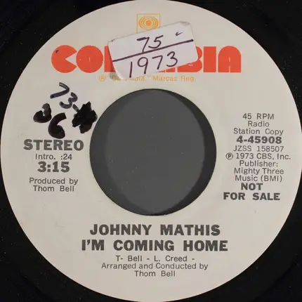 Johnny Mathis - I'm Coming Home
