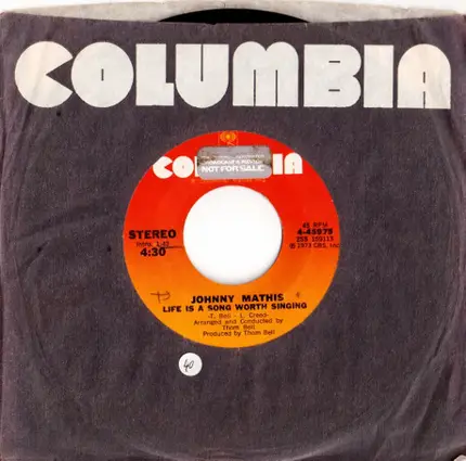 Johnny Mathis - Life Is A Song Worth Singing