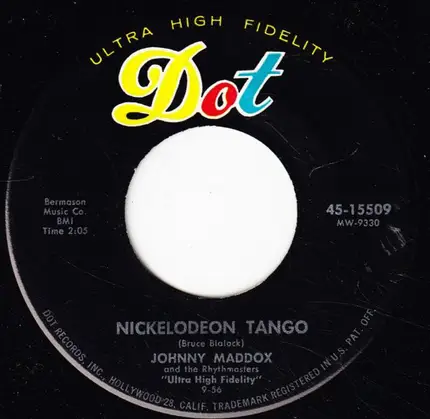 Johnny Maddox And The Rhythmasters - Solitude / Nickelodeon Tango