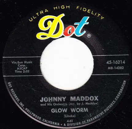 Johnny Maddox And His Orchestra - The New Sabre Dance / Glow Worm