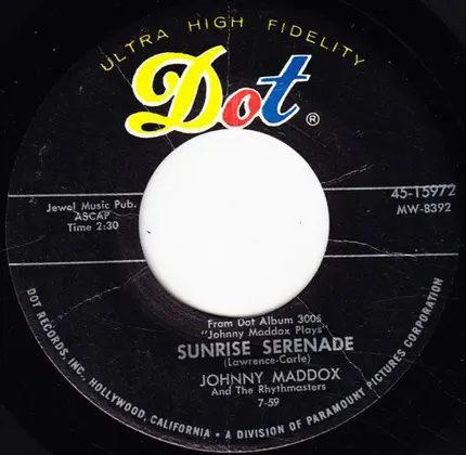 Johnny Maddox - (Here Am I) Brokenhearted / Sunrise Serenade