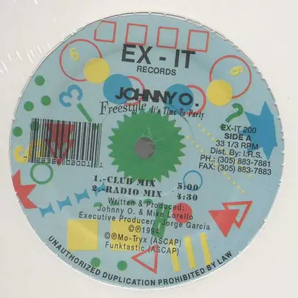 Johnny O - Freestyle (It's Time To Party)