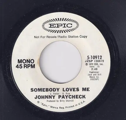 Johnny Paycheck - Somebody Loves Me