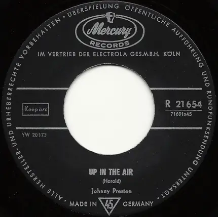 Johnny Preston - Charming Billy / Up In The Air