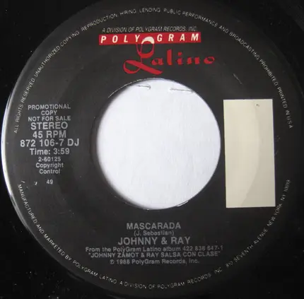 Johnny Ray & Ray Sepúlveda - Es Mi Mujer / Mascarada