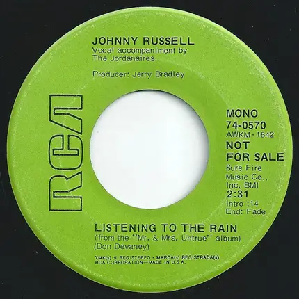 Johnny Russell - What A Price / Listening To The Rain