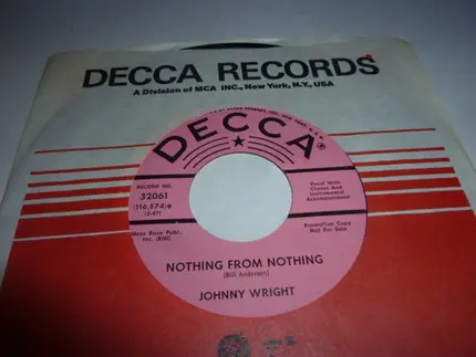 Johnny Wright - Nothing From Nothing