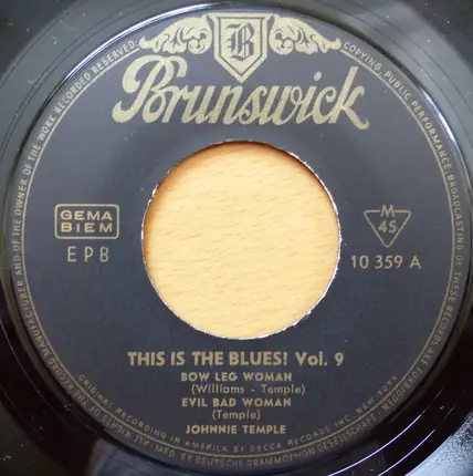 Johnny Temple , Jesse James - This Is The Blues - Vol. 9