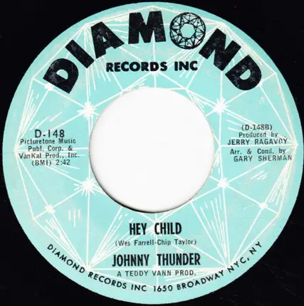 Johnny Thunder - Darling Je Vous Aime Beau Coup / Hey Child