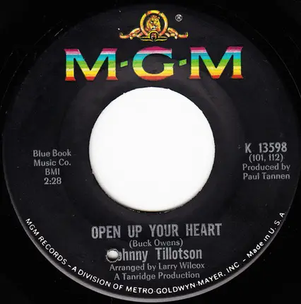 Johnny Tillotson - More Than Before / Open Up Your Heart