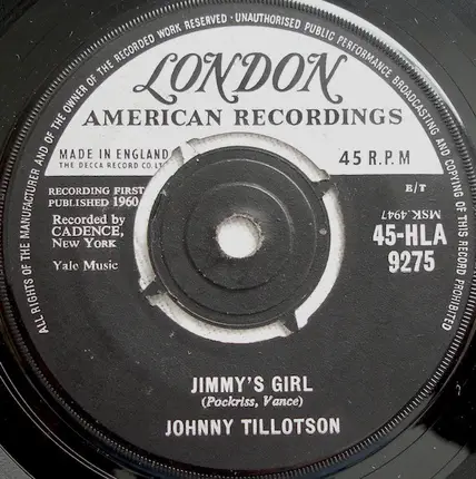 Johnny Tillotson - His True Love Said Goodbye