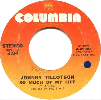 Johnny Tillotson - I love how she needs me