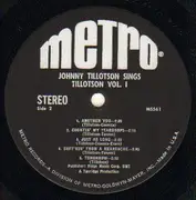 LP - Johnny Tillotson - Johnny Tillotson Sings Tillotson Vol. I