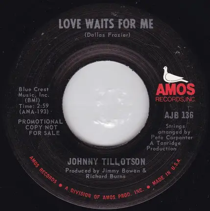 Johnny Tillotson - Susan / Love Waits For Me