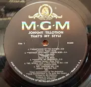 LP - Johnny Tillotson - That's My Style - Mono