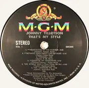 LP - Johnny Tillotson - That's My Style