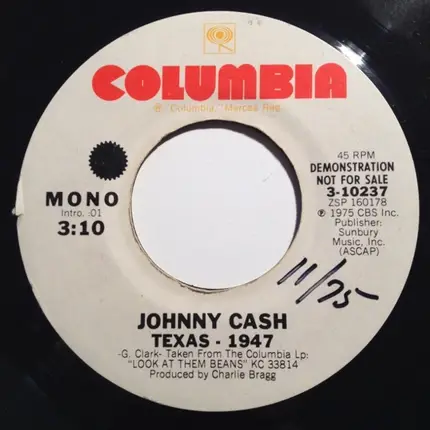 Johnny Cash - Texas - 1947