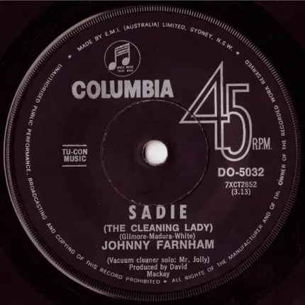 Johnny Farnham - Sadie (The Cleaning Lady)