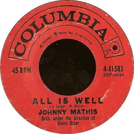 Johnny Mathis - Starbright / All Is Well