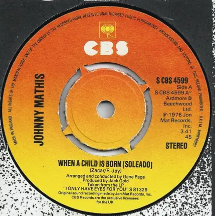 Johnny Mathis - When a child is born