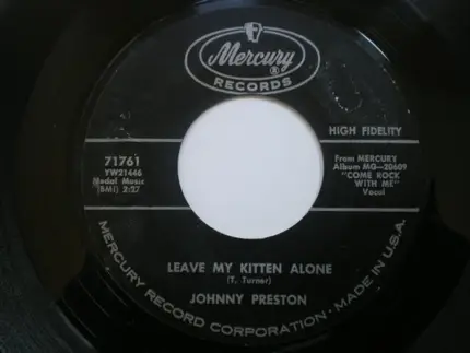 Johnny Preston - Leave My Kitten Alone / Token Of Love
