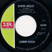 7inch Vinyl Single - Johnny Rivers - The Tracks Of My Tears / Rewind Medley