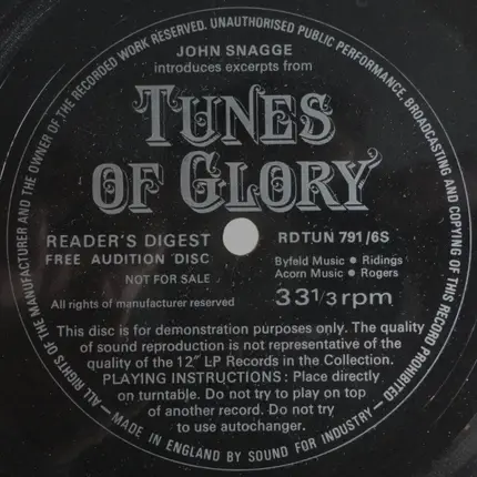John Snagge - Tunes Of Glory