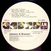 12inch Vinyl Single - Johnson & Branson - Let's Get To Know Each Other Better - PROMO