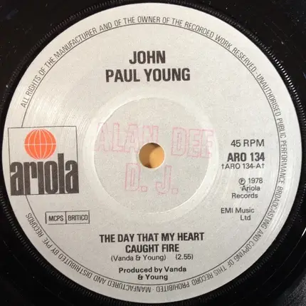 John Paul Young - The Day That My Heart Caught Fire