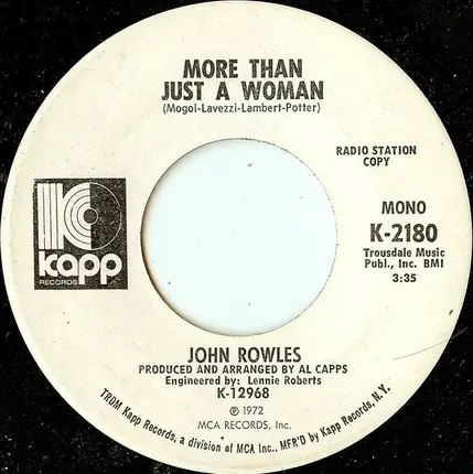 John Rowles - Blue On Blue