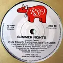 7inch Vinyl Single - John Travolta & Olivia Newton-John / Louis St. Louis - Summer Nights / Rock 'n' Roll Party Queen