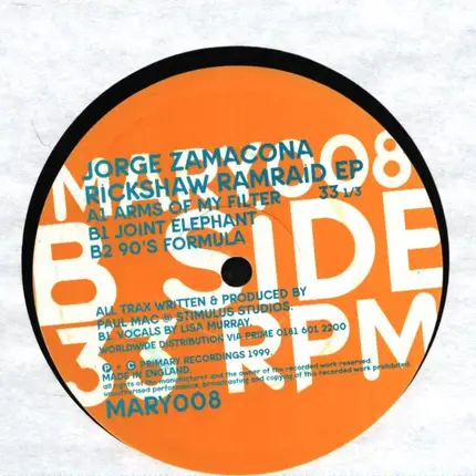 Jorge Zamacona - Rickshaw Ramraid EP