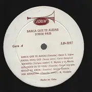 12inch Vinyl Single - Jorge Pais - Barca que te alejas