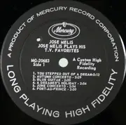 LP - José Melis - Plays His TV Favorites - Mono