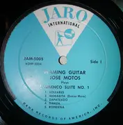 LP - José Motos - Flaming Guitar: José Motos Plays Flamenco Suite No. 1 - Mono